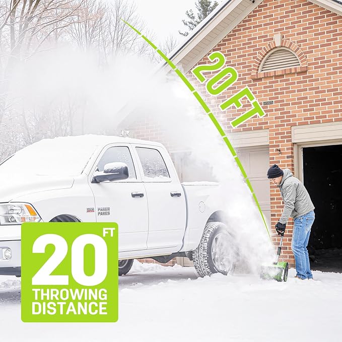 STEELITE 21V Cordless Snow Shovel, 12" Battery Snow Blower with Directional Plate, 20ft Throw, 2×4.0Ah Batteries & Charger, Extended Runtime(Ships in 2 Packages, May Arrive Separately)