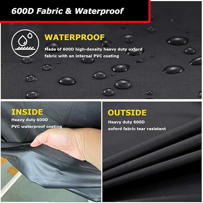 Grill Cover for Weber Slate 30 Inch Rust-Resistant Griddle, Heavy Duty Waterproof 600D Webber Slate Griddle 3-Burner Gas 30 in. Flat Top Griddle Cover Outdoor Black