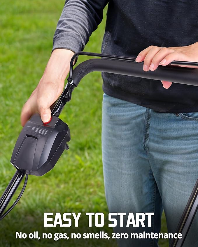 PowerSmart 40V 21" Cordless Push Lawn Mower with 2 x 4.0ah Batteries and Charger, up to 1/4 Acre (MB2400B)