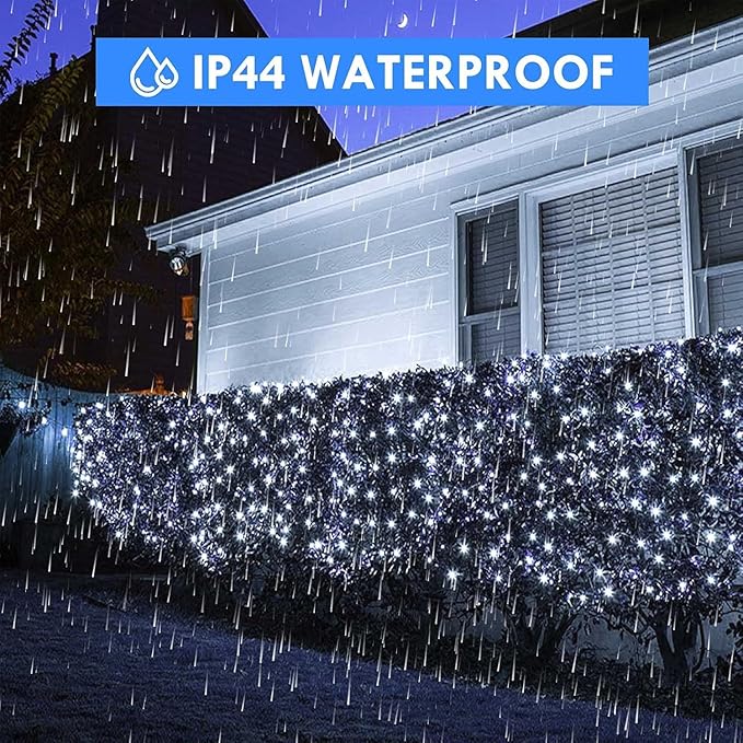 Connectable 300LED 99Ft 13Modes String Lights Indoor Outdoor | Extendable Green Wire Cool White Christmas Tree Lights with Timer | Twinkle Fairy Light Plug in for Xmas Tree Garden Decor(Cool White)