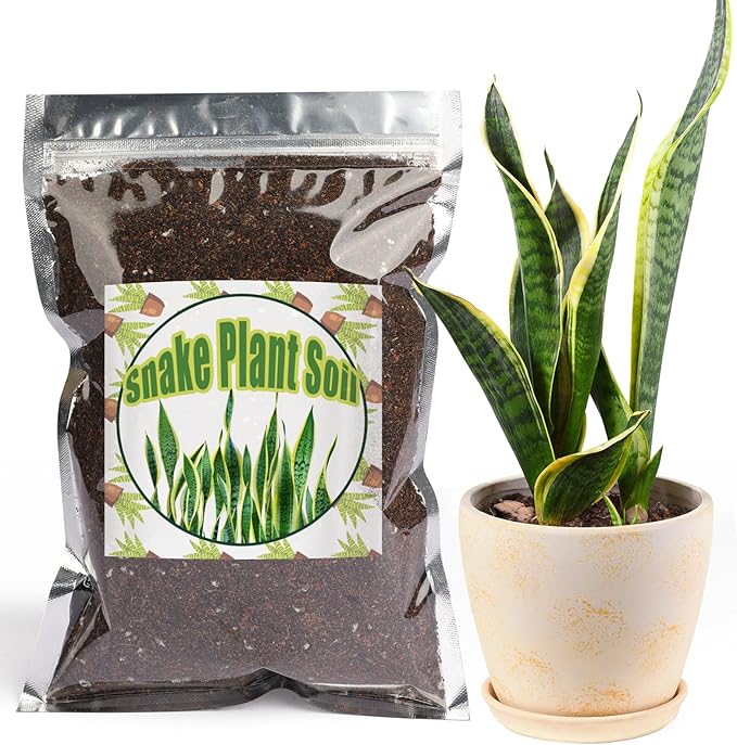 Premium Snake Plant Soil Mix 2qt, Indoor Plants Potting Mix for All Potted Snake Plants, Promote Healthy Growth and Easy Care