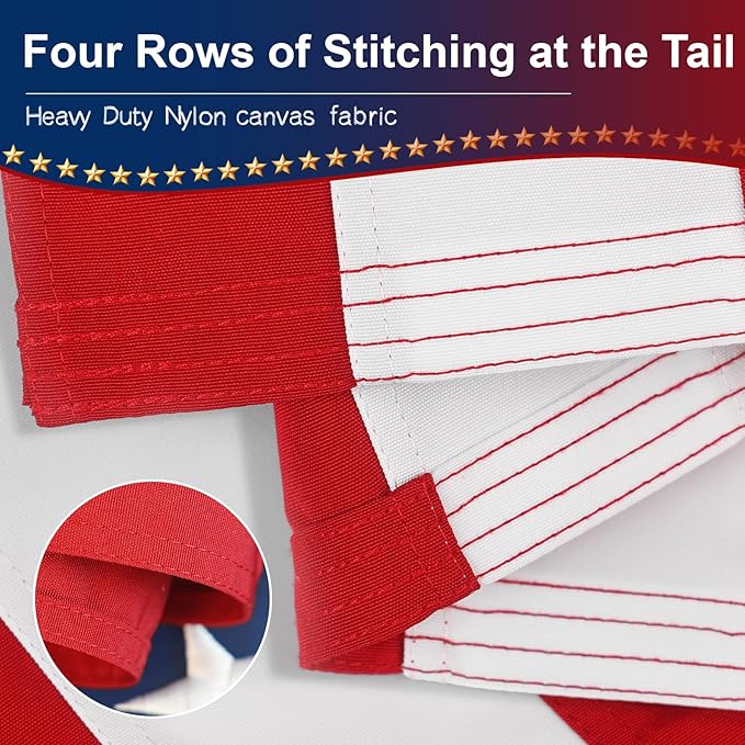 3x5 American Flag Outdoor Heavy Duty,3by 5 American Flag,US Flag,3' x 5' America Flag,America Flags For Outside 3x5,Embroidered USA Flags 3x 5,Long Lasting 3 by 5 Best High Wind all Weather US Flags