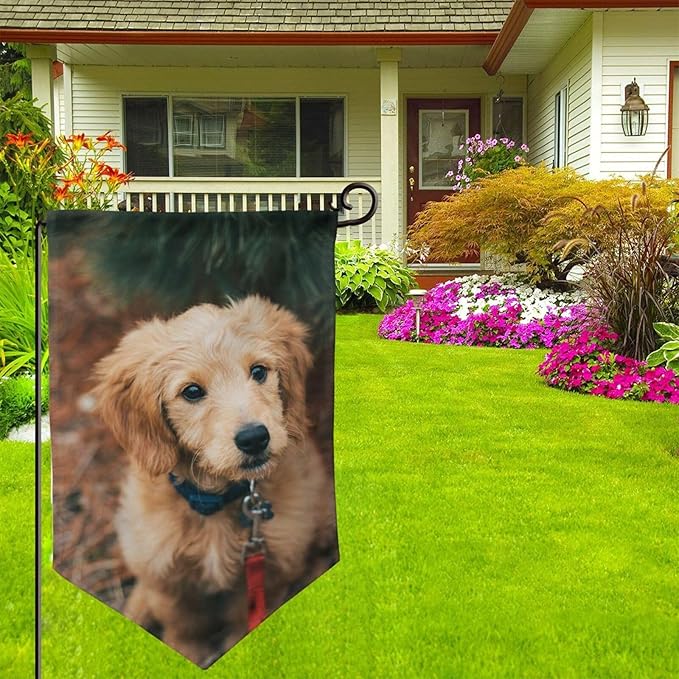 Custom Garden Flag Double Sides Personalized Garden Flags 28x40 Inch Customized Picture Logo Text Yard Flag Banner Signs for Outside Lawn Patio Garden Home Decorating Birthday Christmas Gift