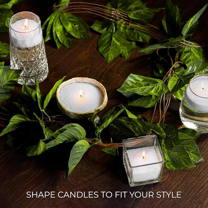 CANDWAX Pearled Candle Wax Sand 28 Oz - Unscented Candle Powder Plant-Based Clean Burning - Refillable Candle Pearls with 60 Wicks (50 Cotton + 10 Wooden)