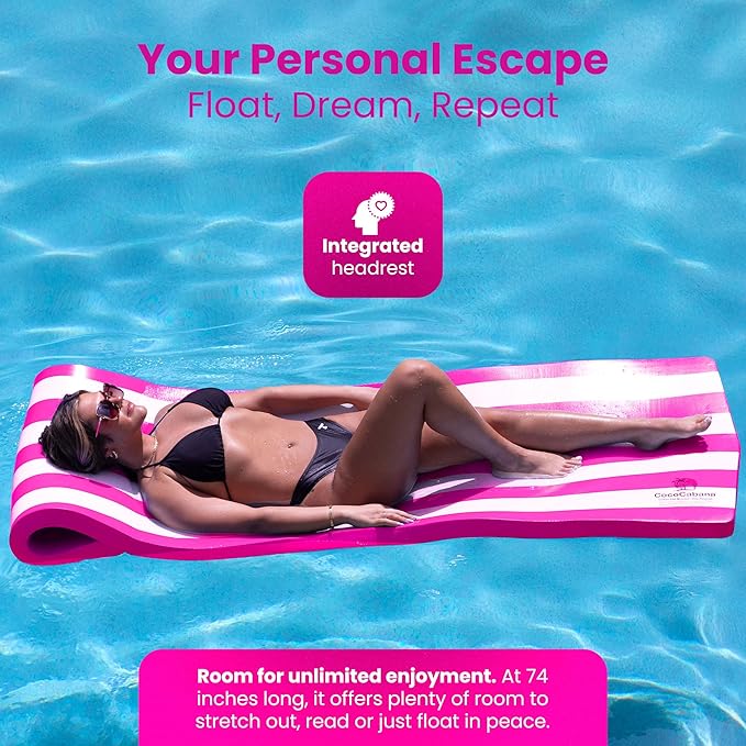 Cococabana 74 inch Foam Float for Pools & Lakes Vinyl Foam Pool Floats
