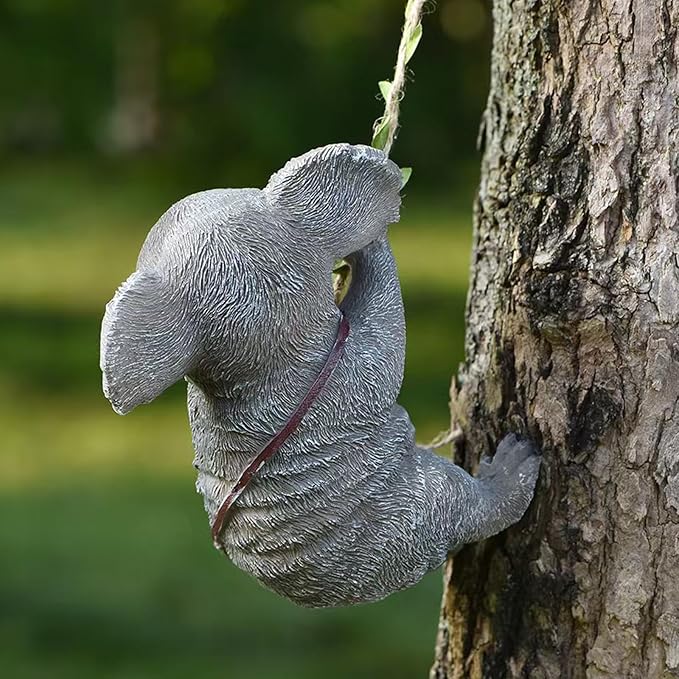 Outdoor Koala Resin Hanging - Rope Decor Statue, Animal Suspended Ornament, Ideal for Outdoor Patio, Lawn & Courtyard Decoration, Housewarming Gift for Friends