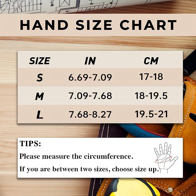 HANDLANDY Women Safety Work Gloves Utility Touch Screen Working Grip Glove for Yardwork Gardening Breathable Mechanic Gloves