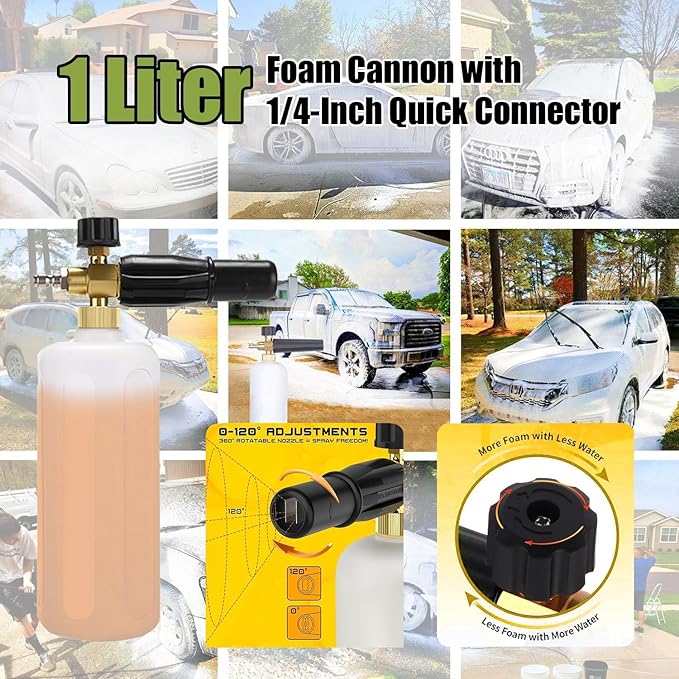 Wall Mounted Pressure Washer - 5500 PSI 3.6 GPM, 5 Levers Power Washer with 66FT Retractable Hose for Car/Driveway(Black)