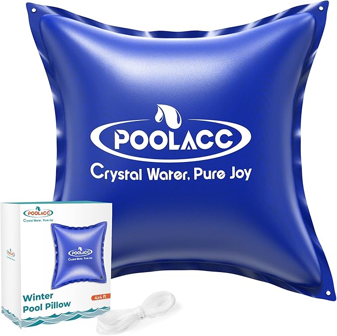Pool Pillows for Above Ground Pools Winterizing, Extra Durable Cold-Resistant Inflatable PVC Air Pillow for Swimming Pool Winter Protection, Winter Pool Closing Kit Ice Equalizer (4’ X 4’)