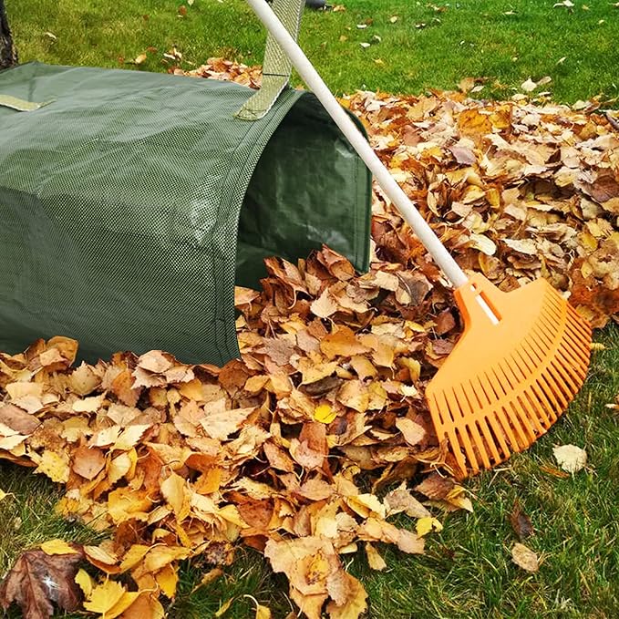 kingsea 2 Pack Yard Waste Bags, Large Yard Dustpan-Type Garden Bag, 53 Gallons Heavy Duty Lawn Pool Garden Leaf Bag for Collecting Leaves Grass Clippings Yard Debris