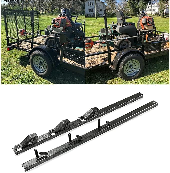 ECOTRIC 3 Place Weed Eater Rack Carrier Mount On Landscape Truck Trailer Enclosed Trimmer Rack Holder w/Lock Pair Steel Lockable