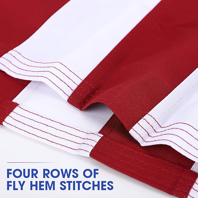 American Flag 3x5 FT,Weatherproof Heavy Duty Polyester Canvas Flags Ultra Durable Tear-Resistant, Deluxe Embroidered Stars & Sewn Stripes, Perfect for Outdoor Use with Brass Grommets