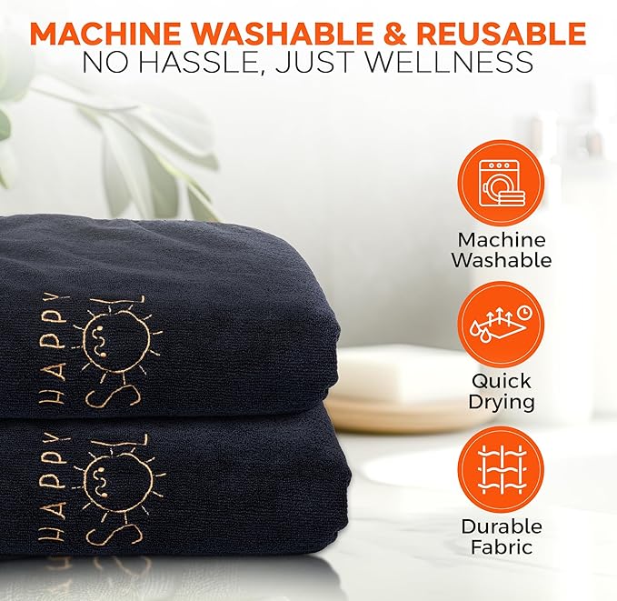 Sauna Blanket Towel Insert - Absorbent Insert for Sauna Blanket - Reusable and Machine Washable - 58"x70"- Luxurious Microfiber Material