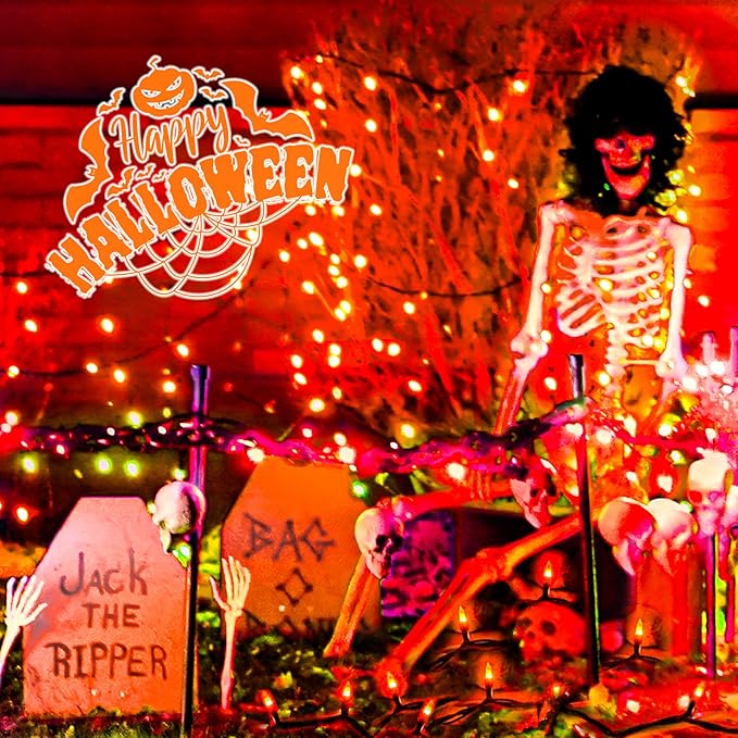 Twinkle Star 200 LED 66FT Halloween Fairy String Lights, Halloween Decoration Lights with 8 Lighting Modes, Mini String Lights Plug in for Indoor Outdoor Christmas Garden Wedding Party Decor, Orange