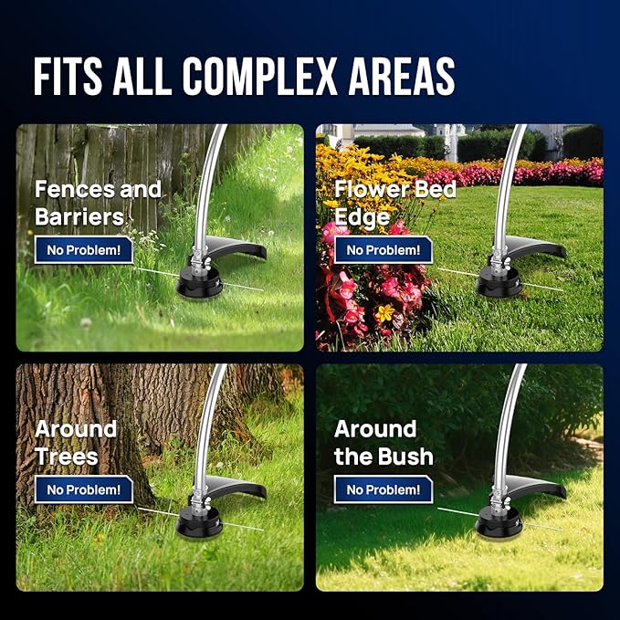 WILD BADGER POWER 26cc Weed Wacker Gas Powered, 2 in 1 String Trimmer/Edger 15" with Curved Shaft, Light Weight 9.9 lbs