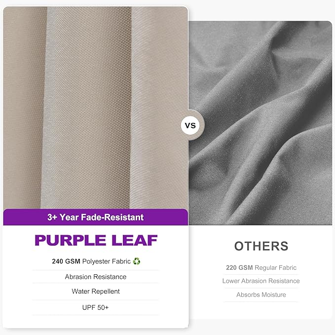 PURPLE LEAF 9' X 12' Left-right Tilt Patio Umbrella Outdoor Cantilever Swivel Rectangle Umbrella with Tilt Aluminum Offset Umbrella with 360-degree Rotation for Garden Deck Pool Patio Beige