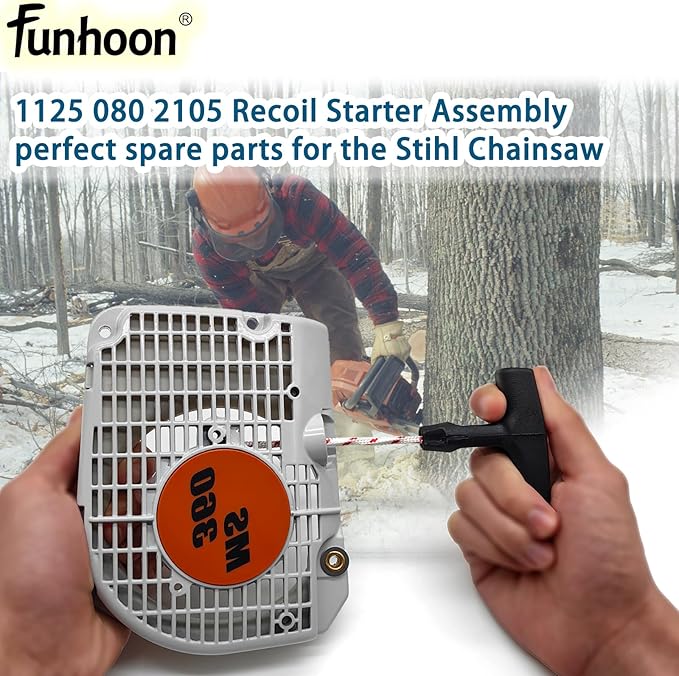1125 080 2105 Recoil Starter Assembly for Stihl 034 036 MS340 MS360 Chainsaws Pull Start Assembly