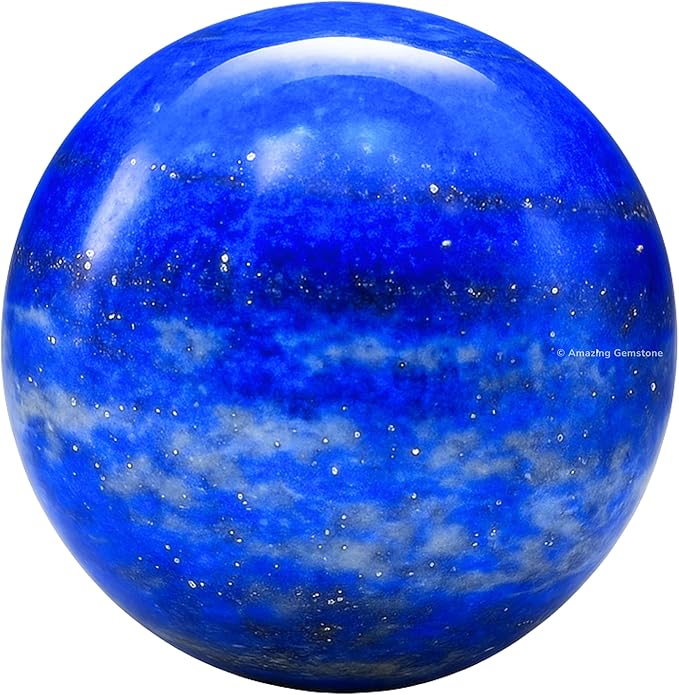 Amazing Gemstone Lapis Lazuli Crystal Ball - 1" Inches Crystal Sphere Meditation Balls for Witchcraft and Decorative Balls - Crystals and Healing Stones Beginners Gift (Pack of 1)
