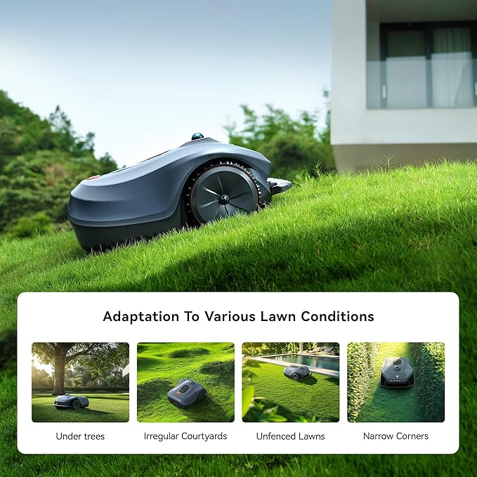 Neomow X Pro 3D LiDAR Slam Mapping Robot Lawn Mower Perimeter Wireless for 1.5 Acres AI Vision Obstacle Avoidance with 4G, No RTK Antenna Required, App Control, GPS, IPX5, Anti-Theft, Queit