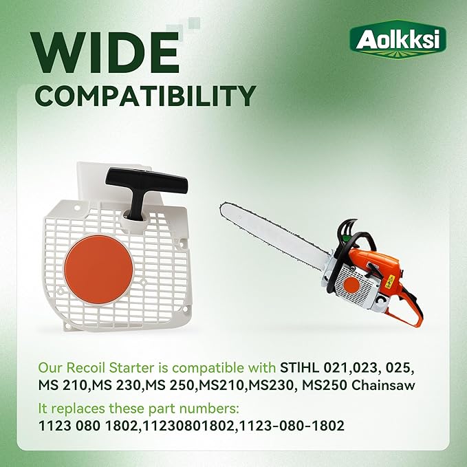 1123 080 1802 Recoil Starter Assembly for Stihl 021 023 025 MS210 MS230 MS250 Chainsaw Replaces 11230801802 1123-080-1802