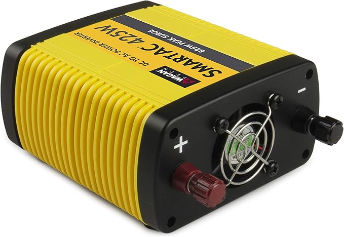 Wagan EL3706 425W Power Inverter 425W TrueRated Continuous 825W Surge PowerAC to DC 12V to 110V AC Inverter with 2 AC Outlets and 2A USB Charging Port