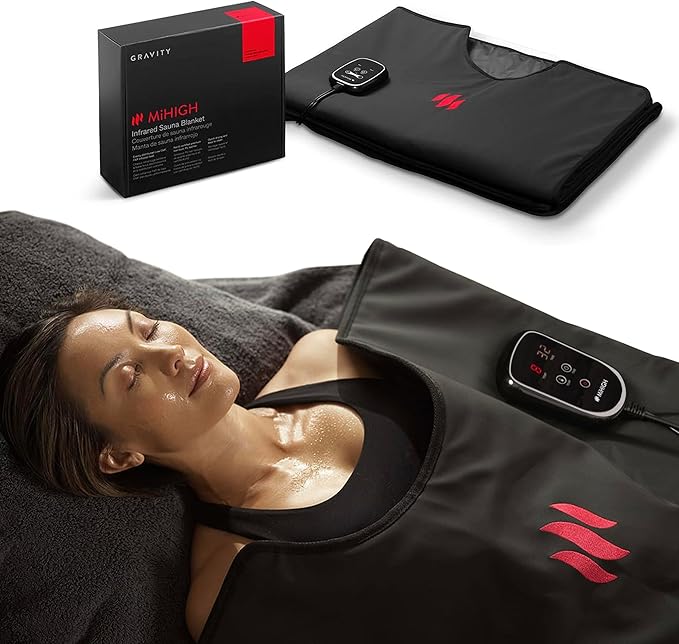 Far Infrared Sauna Blanket – Portable Low EMF Sauna Bag for Weight Loss, Detox, Muscle Recovery, Stress Relief - Adjustable Heat 77–167°F, Non-Toxic PU Leather with Waterproof Design, Fits 6'5"