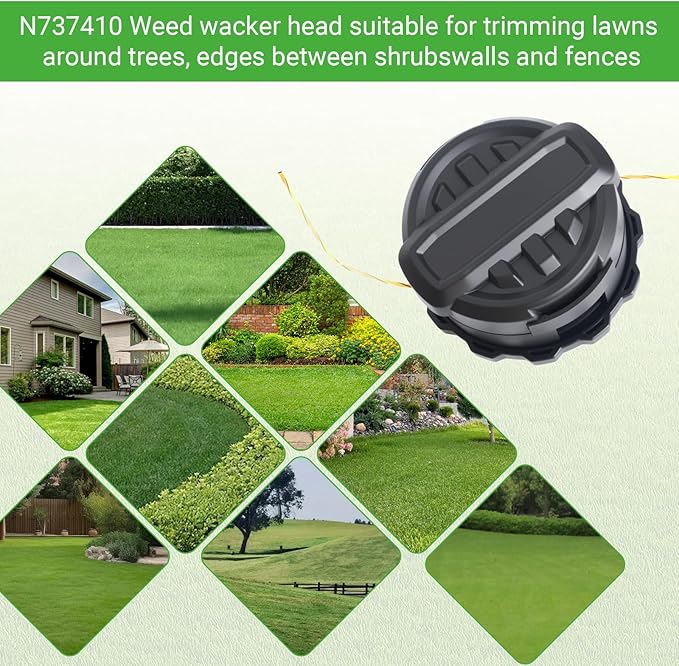 N737410 Quick Feed String Trimmer Head, String Trimmer Head for Dewalt Models DCST922B, DCST922P1, DCST972X1 String Trimmer, Weed Eater Head Replacement, Pre-Wound Dual 0.080" Line for Trimming