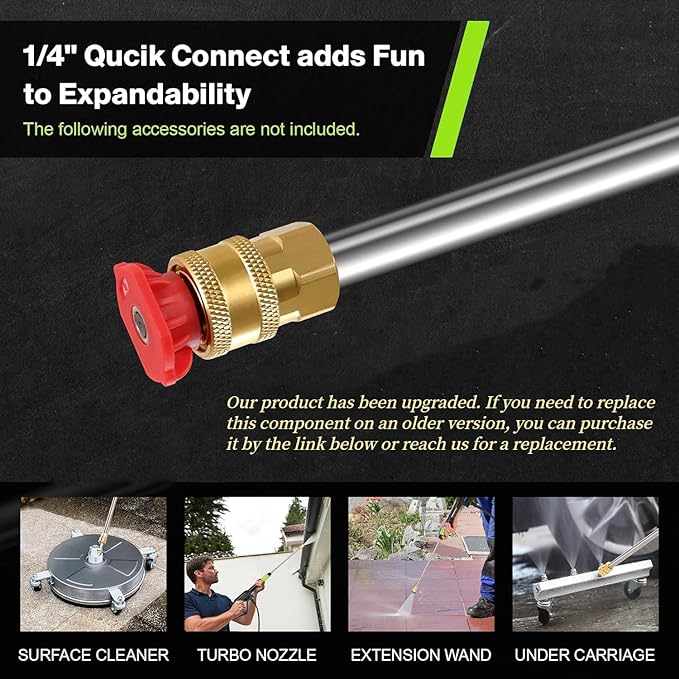 4800 PSI Pressure Cleaner- 4.0 GPM High Power Cleaner with 33FT Hose Reel M22-14mm, 4 Nozzles and Foam Cannon, for Home, Cars, Fences, Patio, 2025 Upgraded (Green)