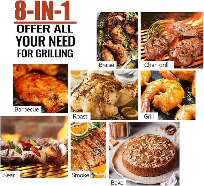 Z GRILLS Wood Pellet Grill Smoker with PID 2.1 Controller, 459 SQ.IN, 450°F Max Temperature, 8 in-1 BBQ Grill, LCD Screen, Meat Probes, Rain Cover, Backyard Camping Bake and Roast, 450E