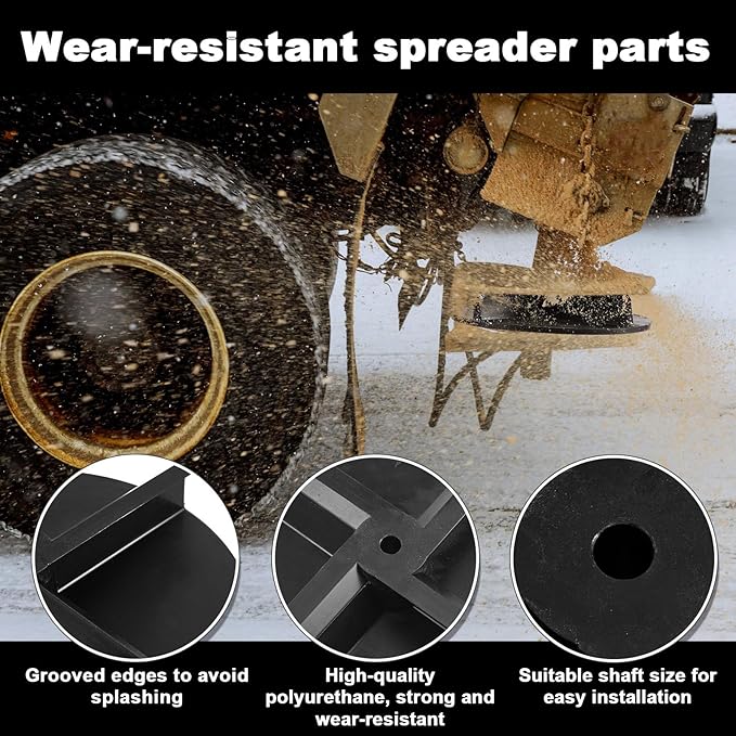 12" Diameter Truck Salt Spreader Part, Spreader Spinner Disk Compatible with Tgs03 and Tgs07 Spreaders Replacement