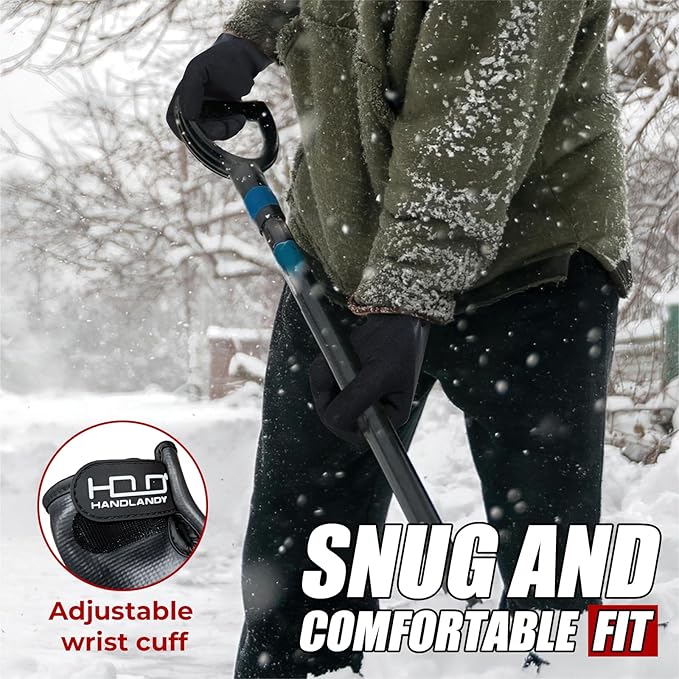 HANDLANDY Waterproof Work Gloves for Cold Weather, Insulated Winter Freezer Work Gloves with Grip for Men & Women