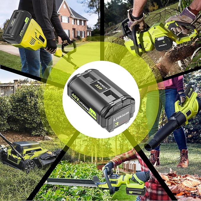 5.0Ah Replacement for Ryobi 40V Battery Lithium Ion Compatible with Ryobi Battery 40V Cordless Power 40 Volt Battery OP4040 OP40401 OP4026 OP40261 OP4050 OP40201 OP40601