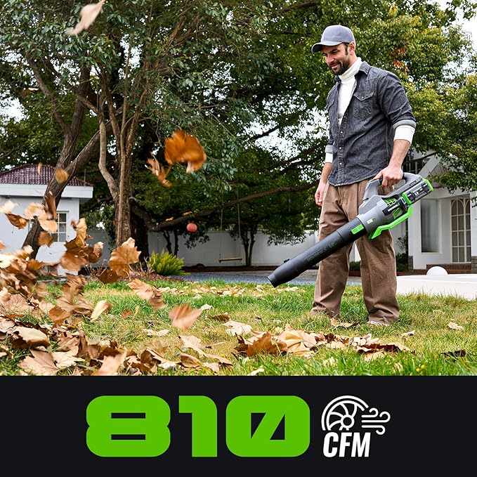 60-Volt Lithium-ion Cordless Leaf Blower with 5.0Ah Battery and Charger 810 CFM Variable-Speed