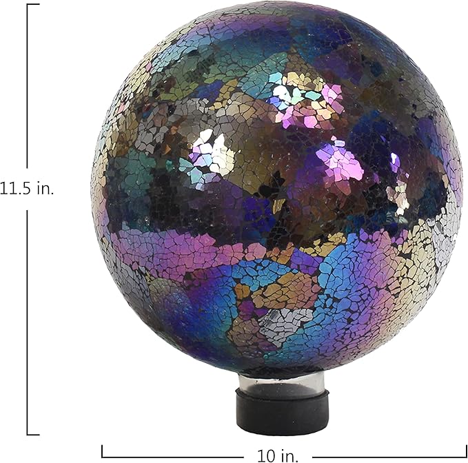 Echo Valley 8196 10-Inch Mosaic Glass Gazing Globe, Arco Iris