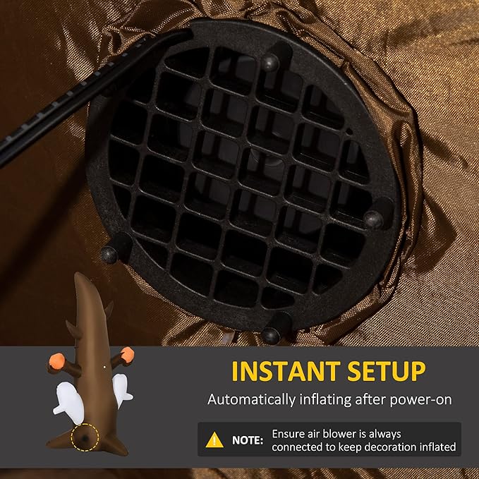 5ft Inflatable Halloween Decoration Ghost Tree with Pumpkins, Waterproof Outdoor Decorations, Blow Up LED Yard Decor for Garden, Lawn, Party, Holiday