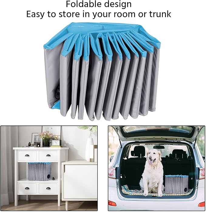 Yaheetech Foldable Dog Pool Collapsible Hard Plastic Dog Swimming Pool Portable Pet Pools Doggie Wading Pool Bath Tub for Puppy Small Medium Large Dogs, 55 x 12 Inches Gray