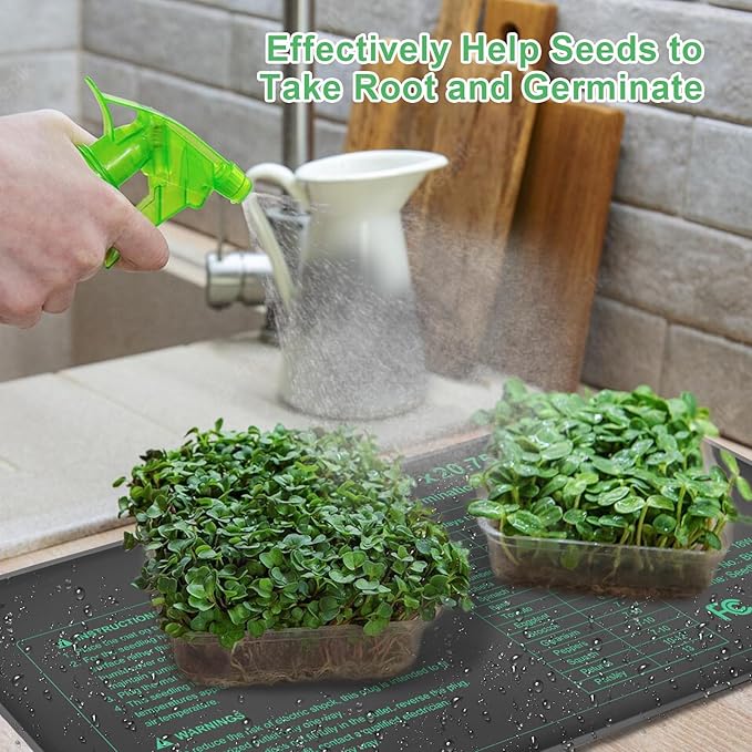 Bestio Seeding Heat Mat 10"x 20.75", 4 Pack Durable Seedling Heat Mat for Seed Starting, UL and MET Certified Waterproof Warming Mat Plant Heating Pad for Seed Germination,Hydroponics, Greenhouses