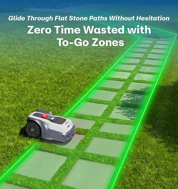 T1200Pro Robot Lawn Mower, 0.35 Acre, RTK+AI Vision Wire-Free Automatic Lawn Mowing, Smart App Control, Routenplaning, Obstacle Avoidance, Auto-Recharge, 20° Slope
