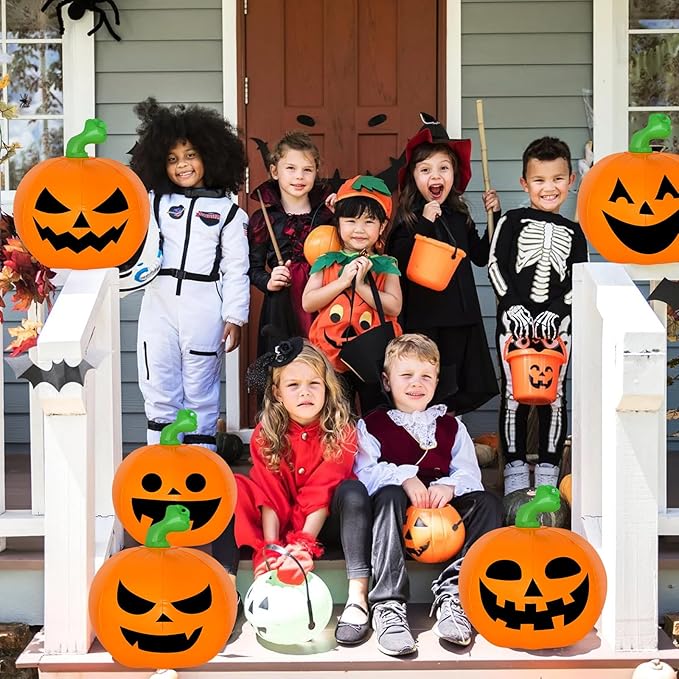 12 Pcs Inflatable Pumpkins Hanging Halloween Decorations Outdoor Indoor Party Decorations