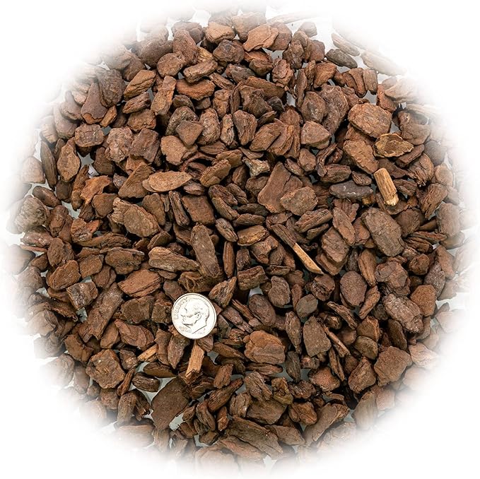 GARDENERA New Zealand Pinus Radiata Bark - Organic Hand Mixed New Zealand Orchiata Pine Bark for Orchids - Medium Chips 9-12mm - 1 Quart Bag