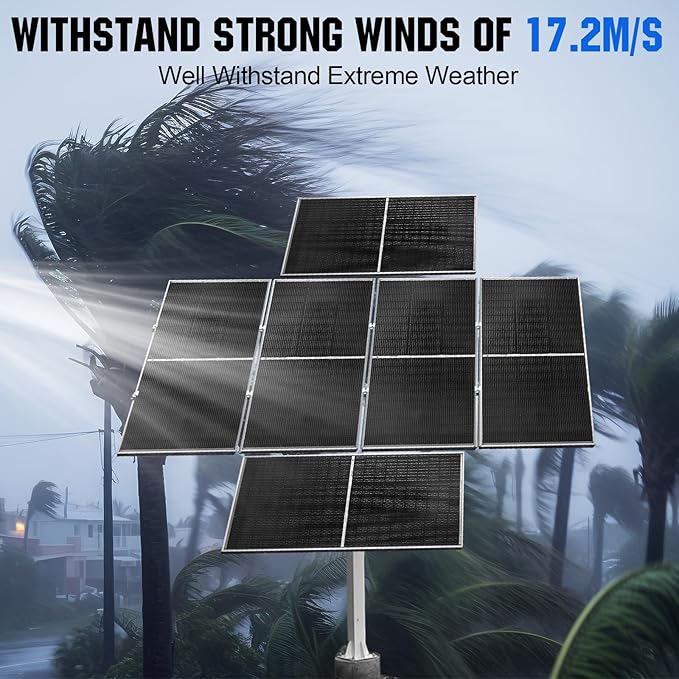 ECO-WORTHY 1200W Solar Tracker System: 6pcs 195W Monocrystalline Solar Panels, Dual-Axis Solar Tracking Kit with Tracker Controller for Shed Farm Yard Hut Field and Any Off-Grid