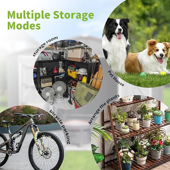 8x10FT Heavy-Duty Metal Storage Shed with Apex Roof, Outdoor Garden Shed with Hinged Door, Steel Vents & Free Padlock, Weatherproof Tool Shed for Backyard, Lawn Equipment & Bike Storage