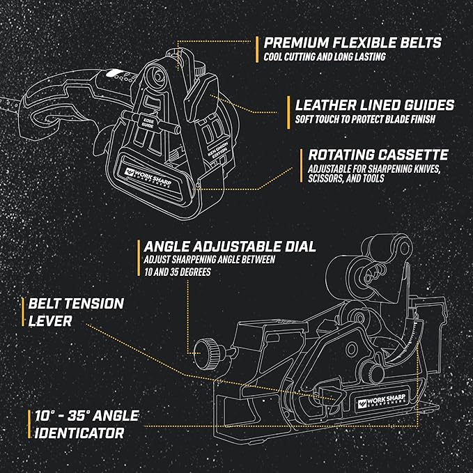 Work Sharp Ken Onion Edition Knife & Tool Sharpener Elite Mk2 - Adjustable Knife Sharpening System with Blade Grinding Attachment