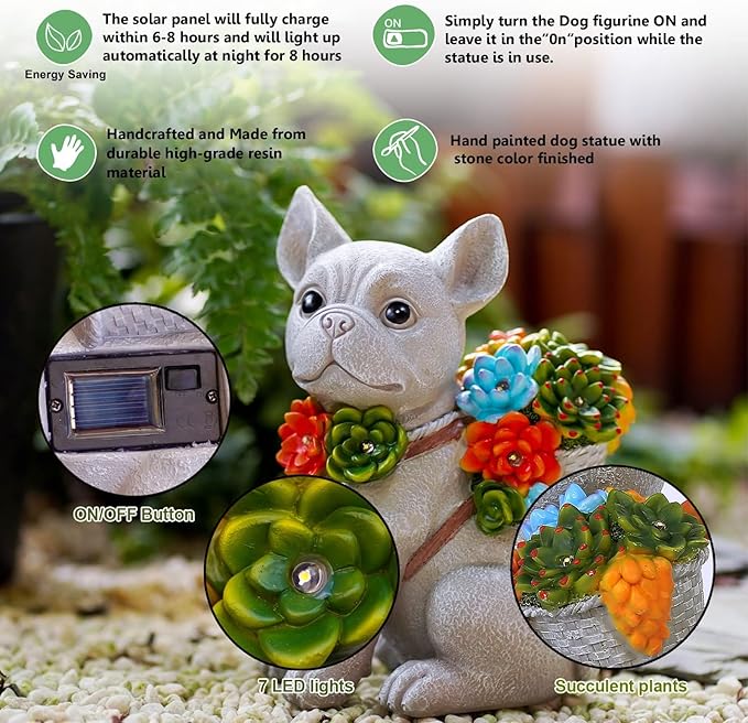 Qeeman Garden Outdoor Decor Statues: Figurine Decorations Ornaments Patio Art Balcony - Birthday Gifts for mom Grandma Women