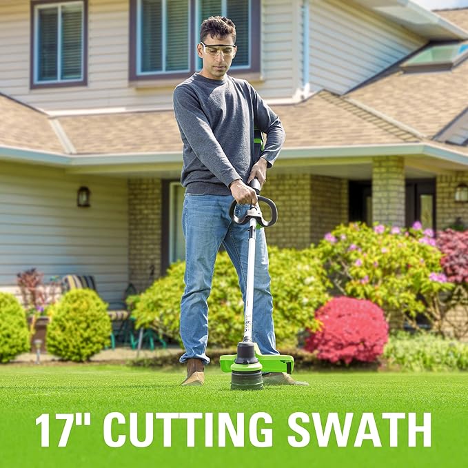 Greenworks 40V 17-Inch Brushless String Trimmer, Battery and Charger Not Included