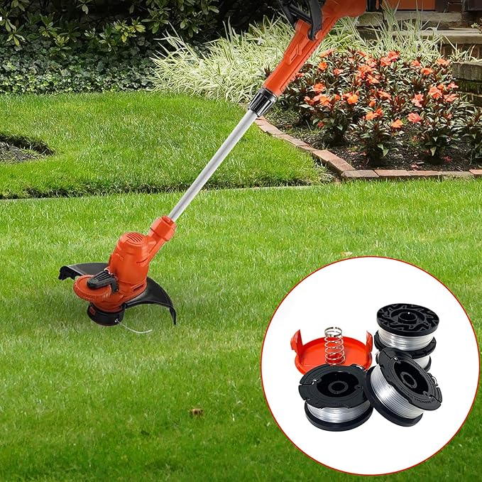AF-100 Replacement Spool for Black & Decker BESTA510 LSTE523 LSTE525 LST300 LCC340C LST136 LST136B LST140C LCC222 LST201 String Trimmer Eater String for AF-100-BKP/AF-100-3ZP Spool