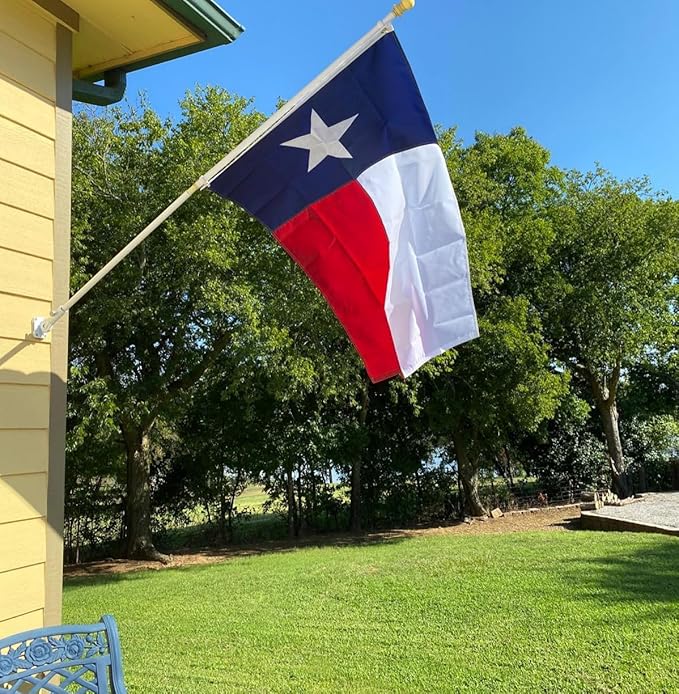 Jayus Double Sided Texas State TX Flags 2x3 FT Outdoor- 320D Heavy Duty Nylon Republic of Texas Flag Banner with 2 Grommets