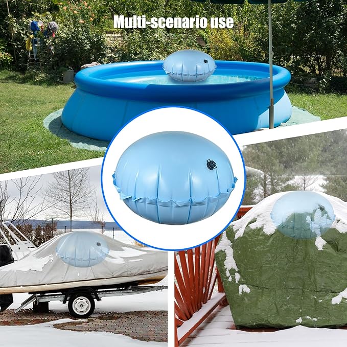 Pool Pillows for Above Ground Pools, 5 x 5 ft Cold-Resistant Swimming Pool Air Pillow, 0.3mm Thick Pool Closing Kit for Winter, Pool Cover Pillow Float Balloon for Winterizing