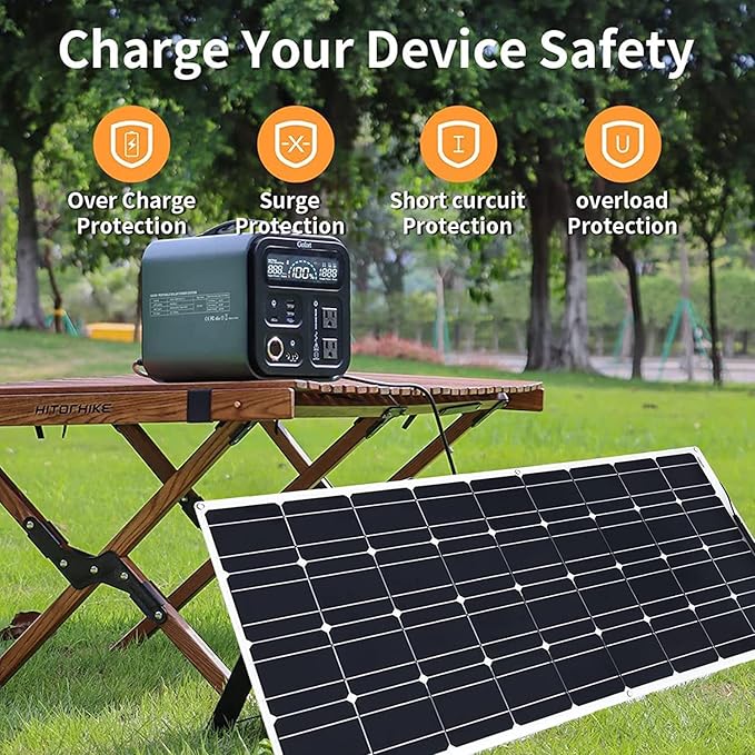 800 Watt Flexible Solar Panel for RV, 2 × 400 Watt 12 Volt Solar Power Panel Kit Photovoltaic Module Monocrystalline Solar Panels for Camping Off Grid Car Battery Charging Boat