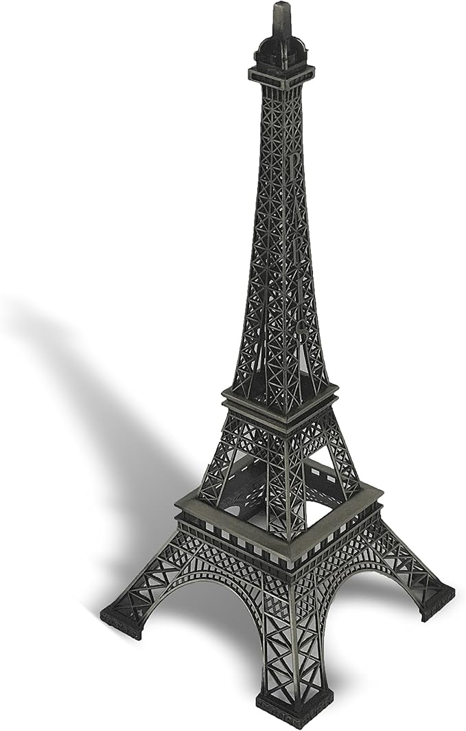 allgala 15" Eiffel Tower Statue Decor Alloy Metal, Black